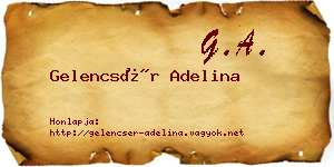 Gelencsér Adelina névjegykártya